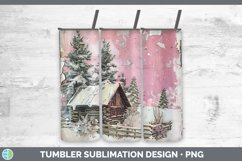 GorgeousVintage Pink Christmas Tumbler design.