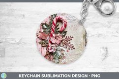 GorgeousVintage Pink Christmas Keychain design.