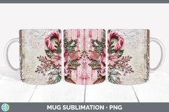 GorgeousVintage Pink Christmas Mug Wrap design.