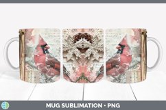 GorgeousVintage Pink Christmas Mug Wrap design.