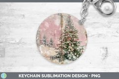 GorgeousVintage Pink Christmas Keychain design.