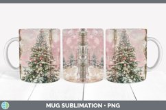 GorgeousVintage Pink Christmas Mug Wrap design.