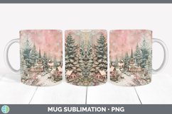 GorgeousVintage Pink Christmas Mug Wrap design.