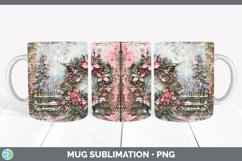 GorgeousVintage Pink Christmas Mug Wrap design.