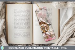 GorgeousVintage Pink Christmas Bookmark design.