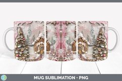 GorgeousVintage Pink Christmas Mug Wrap design.