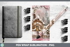 GorgeousVintage Pink Christmas Pen Wrap design.