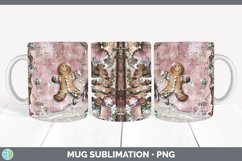 GorgeousVintage Pink Christmas Mug Wrap design.
