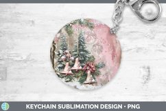 GorgeousVintage Pink Christmas Keychain design.