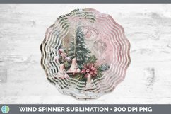 GorgeousVintage Pink Christmas Wind Spinner design.