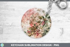 GorgeousVintage Pink Christmas Keychain design.