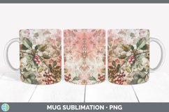 GorgeousVintage Pink Christmas Mug Wrap design.