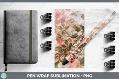 GorgeousVintage Pink Christmas Pen Wrap design.