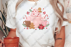 Vintage Pink Christmas Mug Clipart Product Image 2
