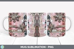 GorgeousVintage Pink Christmas Mug Wrap design.
