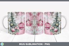 GorgeousVintage Pink Christmas Mug Wrap design.
