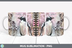 GorgeousVintage Pink Christmas Mug Wrap design.