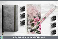 GorgeousVintage Pink Christmas Pen Wrap design.