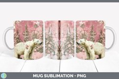 GorgeousVintage Pink Christmas Mug Wrap design.