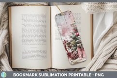 GorgeousVintage Pink Christmas Bookmark design.