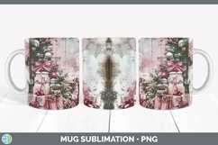 GorgeousVintage Pink Christmas Mug Wrap design.