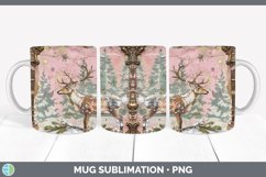 GorgeousVintage Pink Christmas Mug Wrap design.