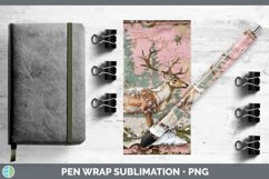 GorgeousVintage Pink Christmas Pen Wrap design.