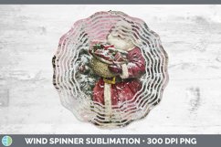 GorgeousVintage Pink Christmas Wind Spinner design.
