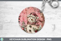 GorgeousVintage Pink Christmas Keychain design.
