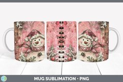 GorgeousVintage Pink Christmas Mug Wrap design.