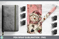 GorgeousVintage Pink Christmas Pen Wrap design.