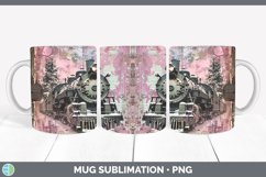 GorgeousVintage Pink Christmas Mug Wrap design.