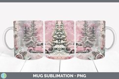 GorgeousVintage Pink Christmas Mug Wrap design.