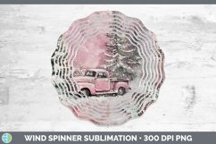 GorgeousVintage Pink Christmas Wind Spinner design.