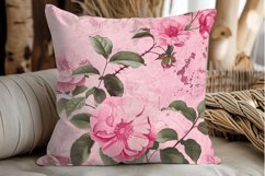 Vintage Pink Floral Seamless Digital Paper Bundle Product Image 3