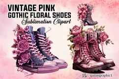 Vintage Pink Gothic Floral Shoes Sublimation, Pink Shoes Clipart, Pink Shoes Printable, Pink Floral Shoes Png,Watercolour Pink Gothic Floral Shoes,We Wear Pink Png,Pink Sublimation,Awareness Ribbon Png,Awareness October,Leopard Pumpkin Png,Awareness Desig