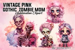 Vintage Pink Gothic Zombie Mom Sublimation, Pink Zombie Clipart, Pink Zombie Printable, Pink Zombie Png,Watercolour Zombie, Gothic Zombie Mom,We Wear Pink Png,Pink Sublimation,Awareness Ribbon Png,Awareness October,Leopard Pumpkin Png,Awareness Design