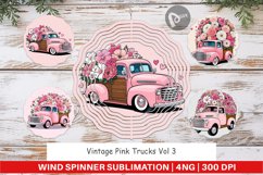 Wind Spinner Vintage Pink Trucks Product Image 1