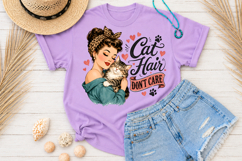 Vintage Pinup Girl Sublimation, Retro Books Coffee Cat Music Product Image 2