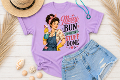 Vintage Pinup Girl Sublimation, Women &amp; Messy Bun PNG Product Image 2