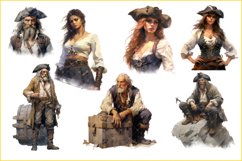 Vintage Pirates Clipart Bundle set of 30 Png, Pirates Bundle Product Image 3