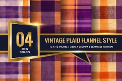Vintage Plaid Flannel Style Material Texture Digital Paper Product Image 1