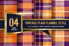 Vintage Plaid Flannel Style Material Texture Digital Paper Product Image 1