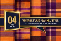 Vintage Plaid Flannel Style Material Texture Digital Paper Product Image 1