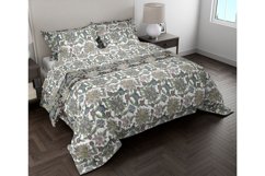 Vintage plant flowers seamless patterns digital paper 