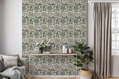 Vintage plant flowers seamless patterns digital paper 