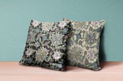 Vintage plant flowers seamless patterns digital paper 