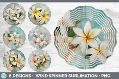 Bundle of six Decoupage Plumerias Wind Spinner designs.