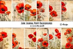 Vintage Poppy Paper Backgrounds