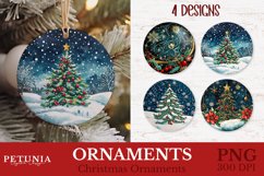 Vintage Christmas Ornament sublimation design being used as a popular Christmas Ornament print